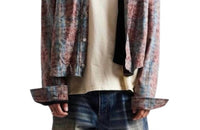 Diet Starts Monday Eagle Hooded Flannel in acid wash - men's jacket