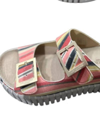Ilse Jacobsen Women's Tulip Stripe Sandal in peach bud - women's sandal - alternate view