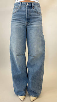 PISTOLA Sydney High Rise Bowed Wide Jeans in hazy - women's jeans