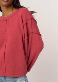 Project Social T - Livy Persimmon Pullover Sweatshirt