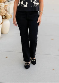 Risen - Mid Rise Crop Straight Jeans