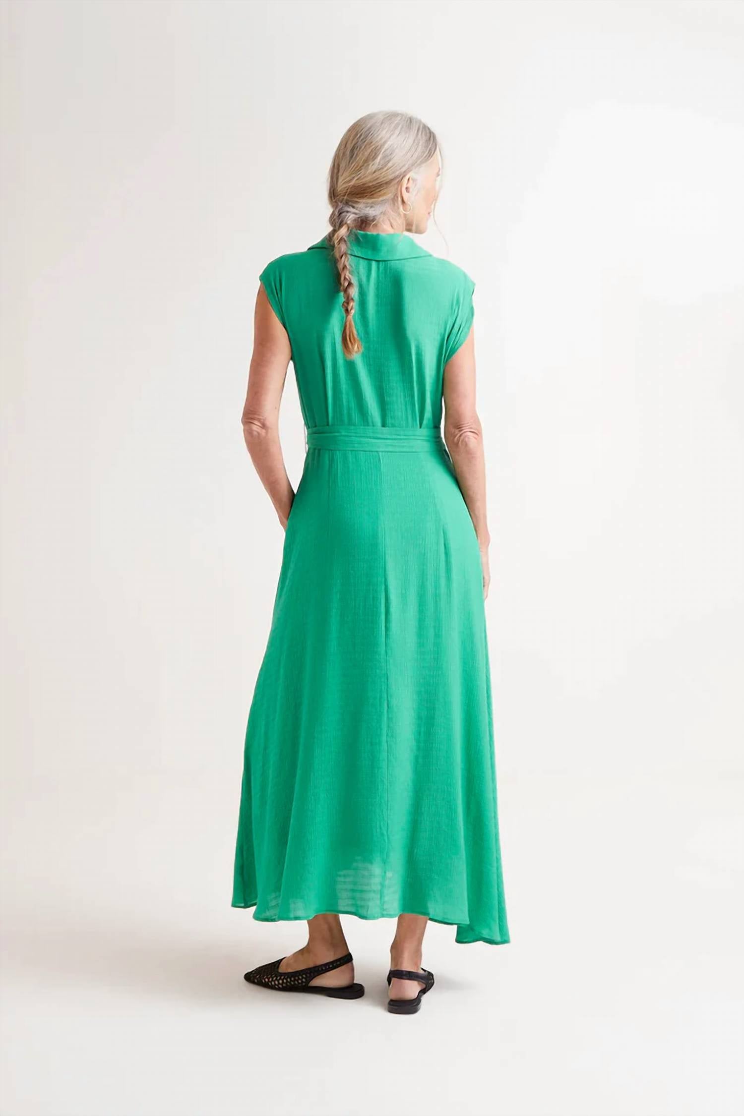 Compania Fantastica - Collared Woven Maxi Dress