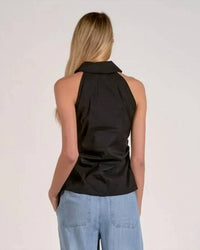 Elan - Posie Sleeveless Button-down Top