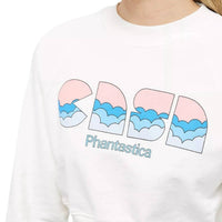 Casablanca Casa Clouds Cropped Sweater in white - women's sweater - view 4