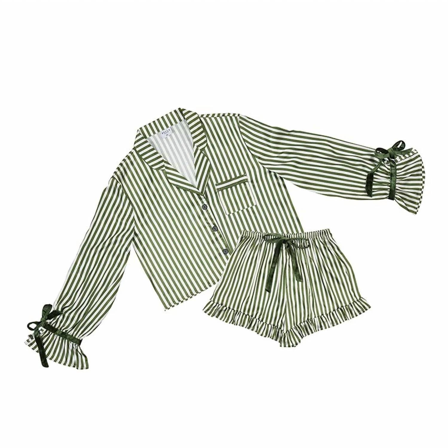 Bella Sleep + Spa - Women's Button Up Top And Pajama Short Set