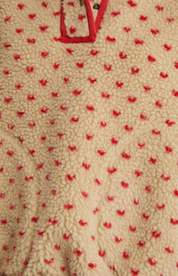 The Great. - Haley Heart Sherpa Fleece Pullover Sweater