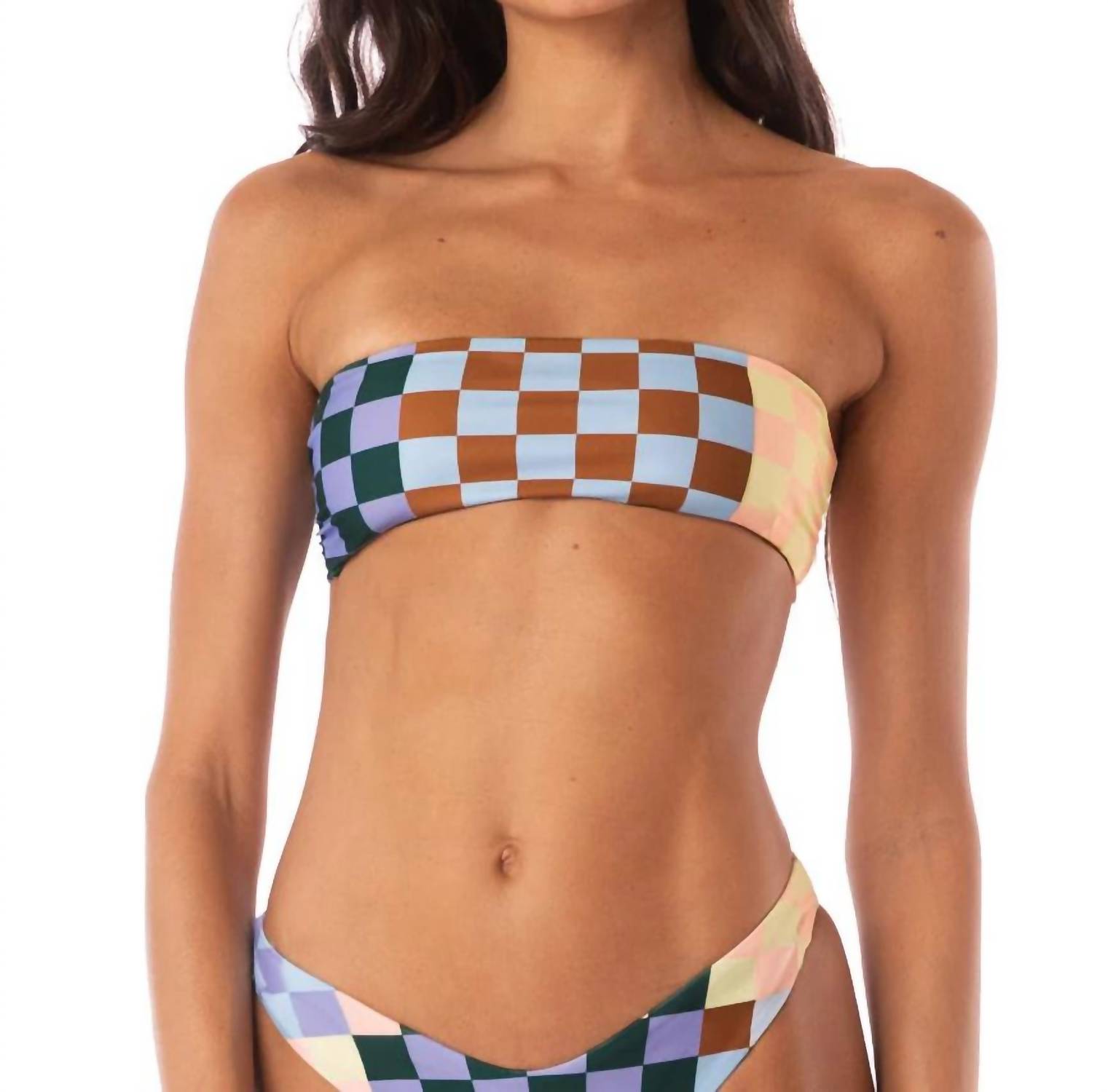 Maaji - Chess Amalie Strapless Bandeau Bikini Top