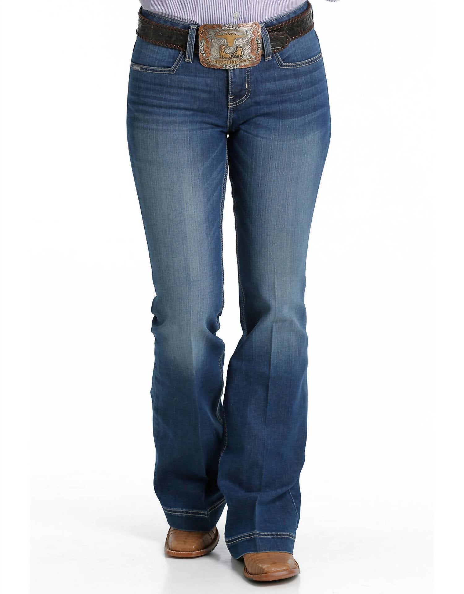 Cinch - Lynden Stretch Trouser Mid Rise Slim Fit Flare Leg Jeans