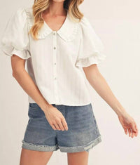 Jodifl - Short Puff Sleeve Top