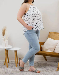 Blu Pepper - Brush Stroke Halter Top - Plus