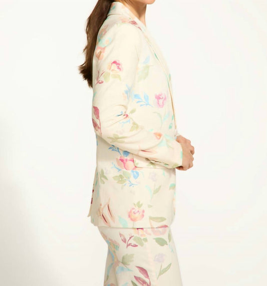 Fdj - Textured Printed Long Sleeves Blazer