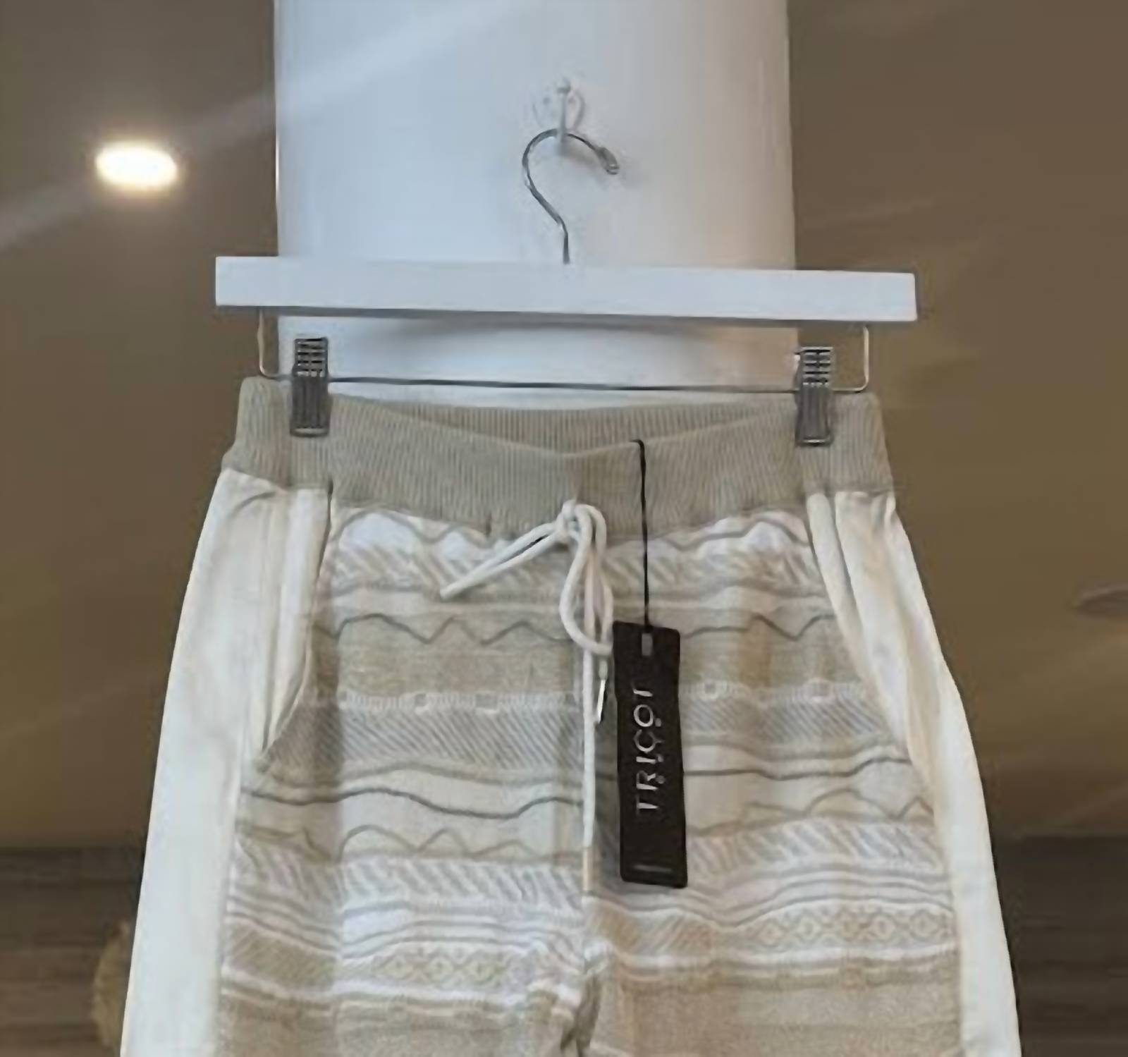 Tricot Chic Women's Shimmer Shorts in beige - women's shorts - detail view