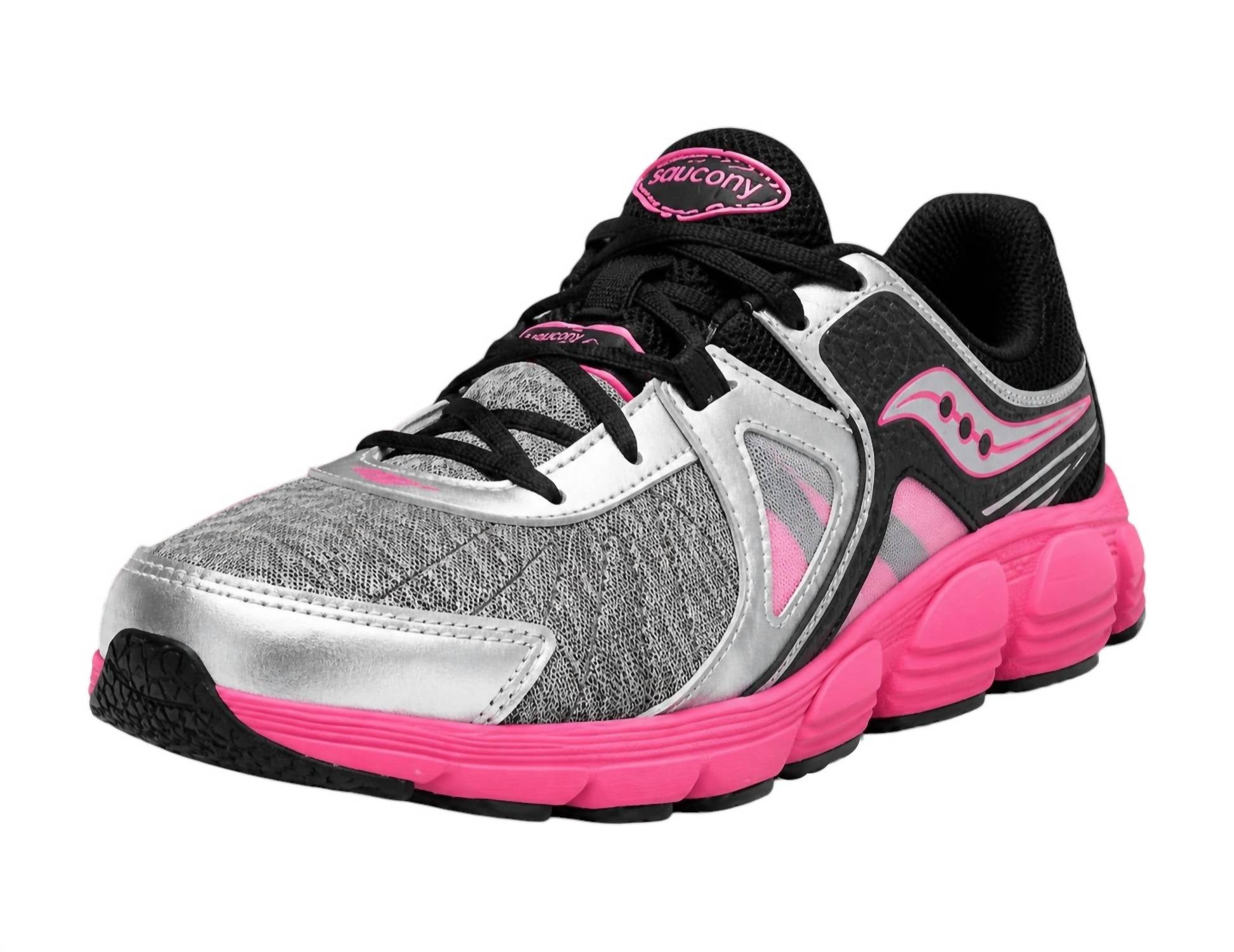 SAUCONY Kid's Sy-g Kotaro 3 Sneakers in silver black pink - kids' sneaker