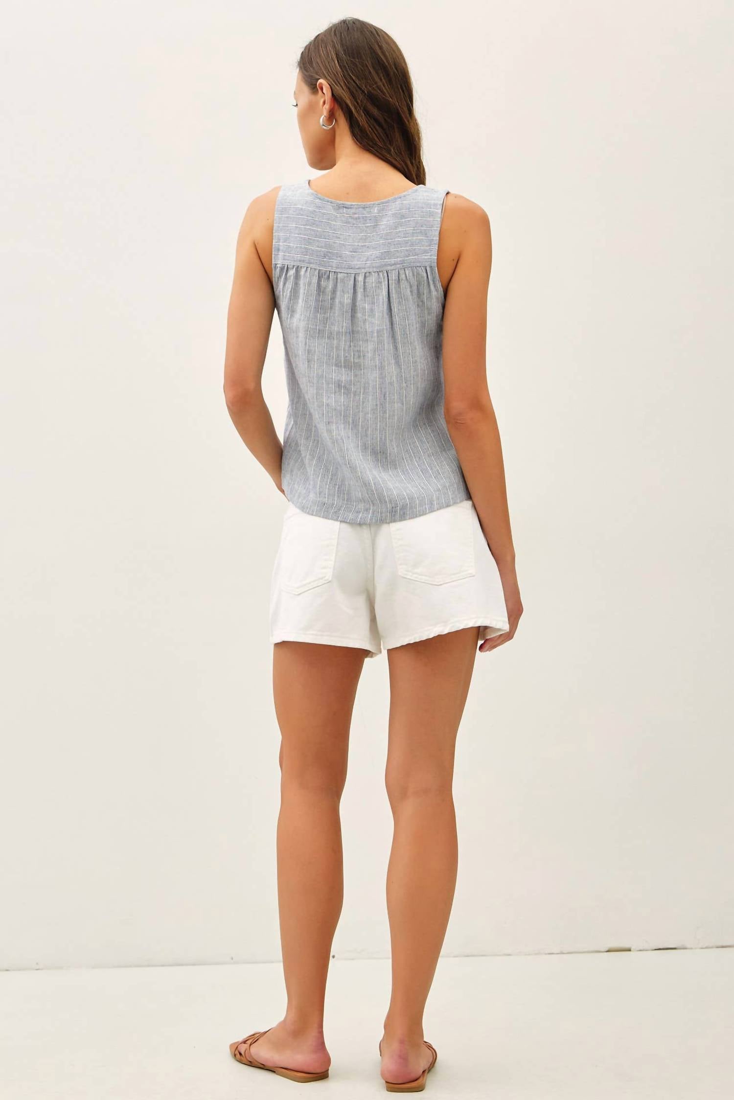 Be Cool - Victoria Linen Blend Tank Top