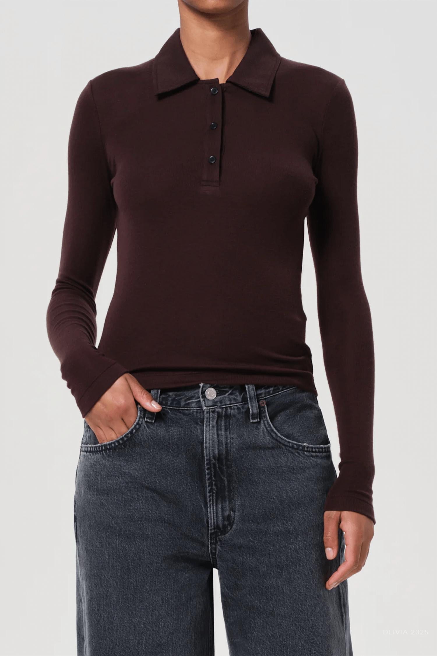 Agolde - Amos Long Sleeve Polo