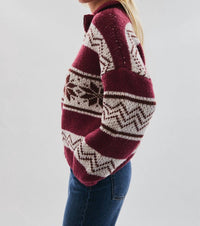 Le Lis - Collared Zip Up Sweater Jacket