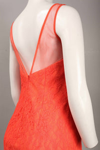 Monique Lhuillier - Women's Illusion V-Neck Lace Dress