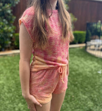 T2Love - Girl's Tie Dye Crochet Shorts