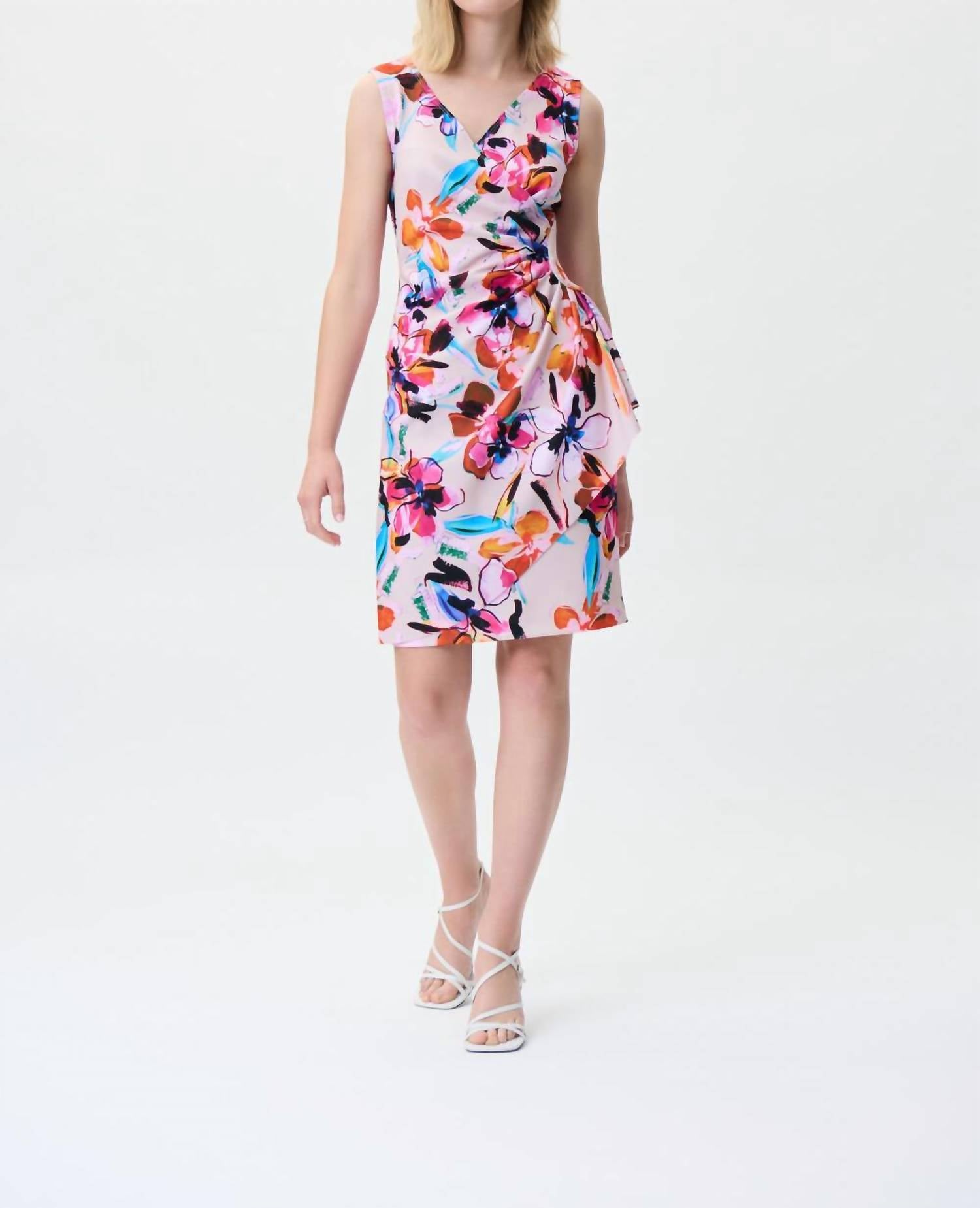 Joseph Ribkoff - Floral Ruched Wrap Dress