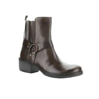 FLY LONDON Women's Mebi Block Heel Boots in dark brown - women's shoe