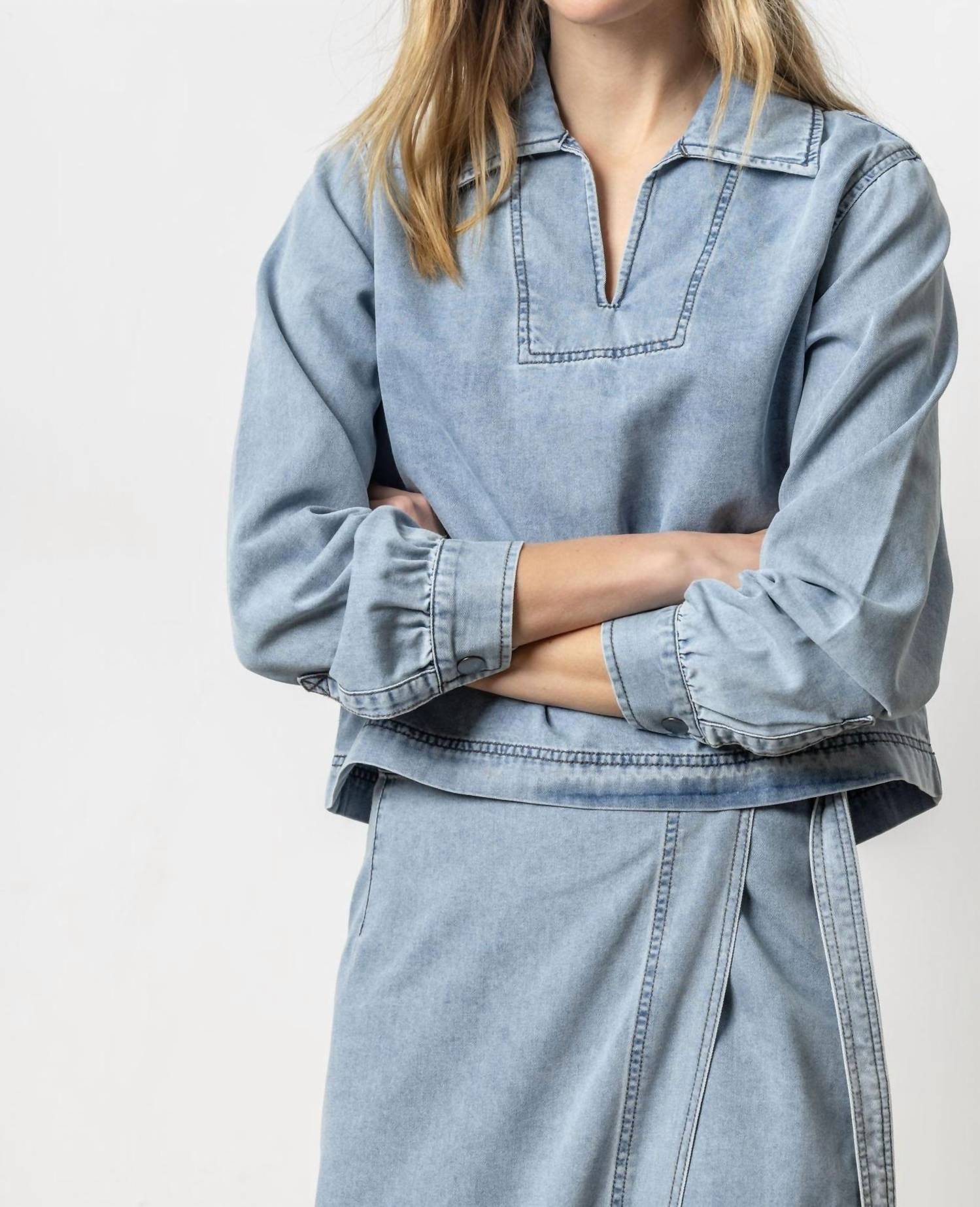 Lilla P - Denim Collared Shirt
