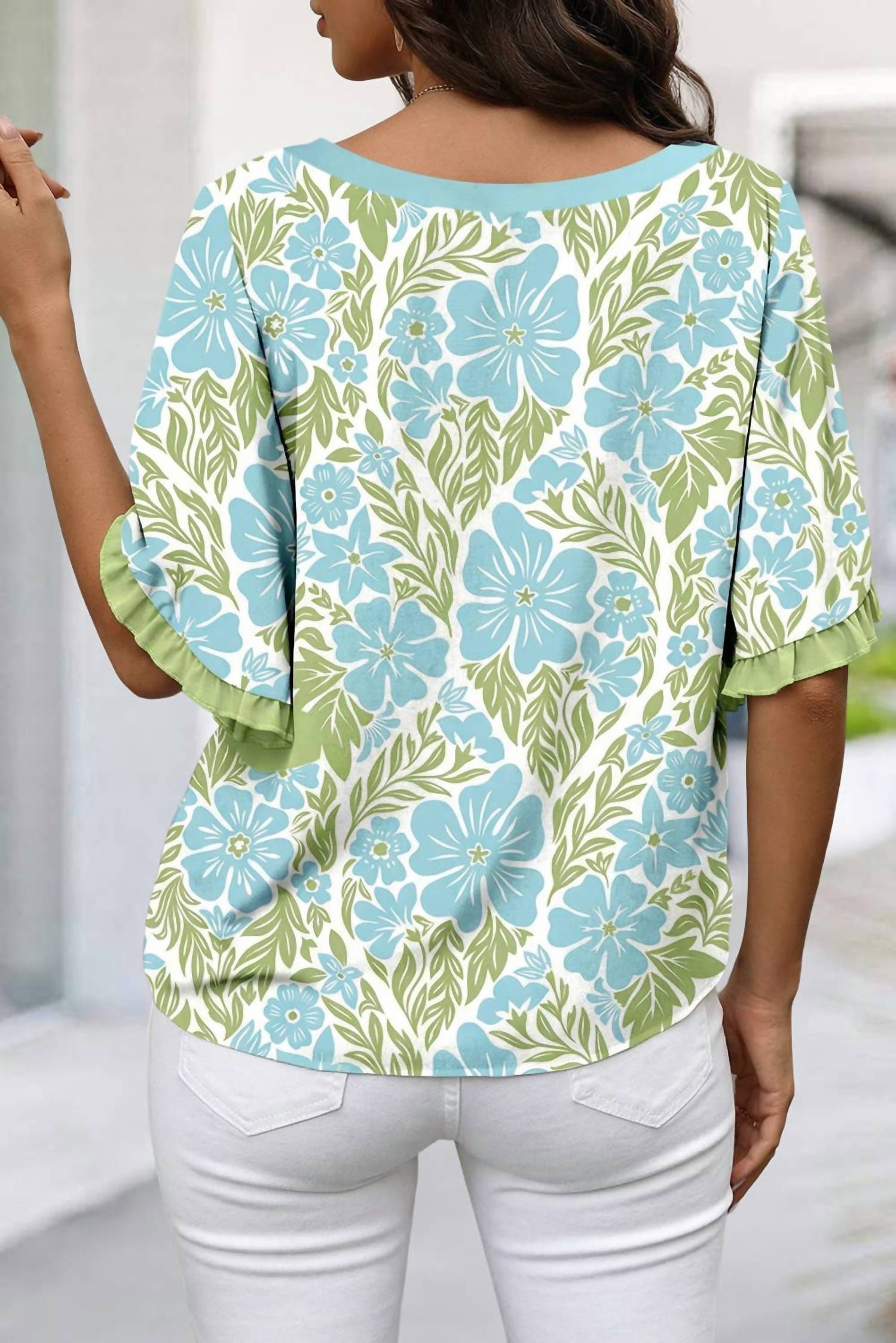 Aapparella - Floral Print Blouse