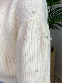 Blu Pepper - Crewneck Sweater With Pearls