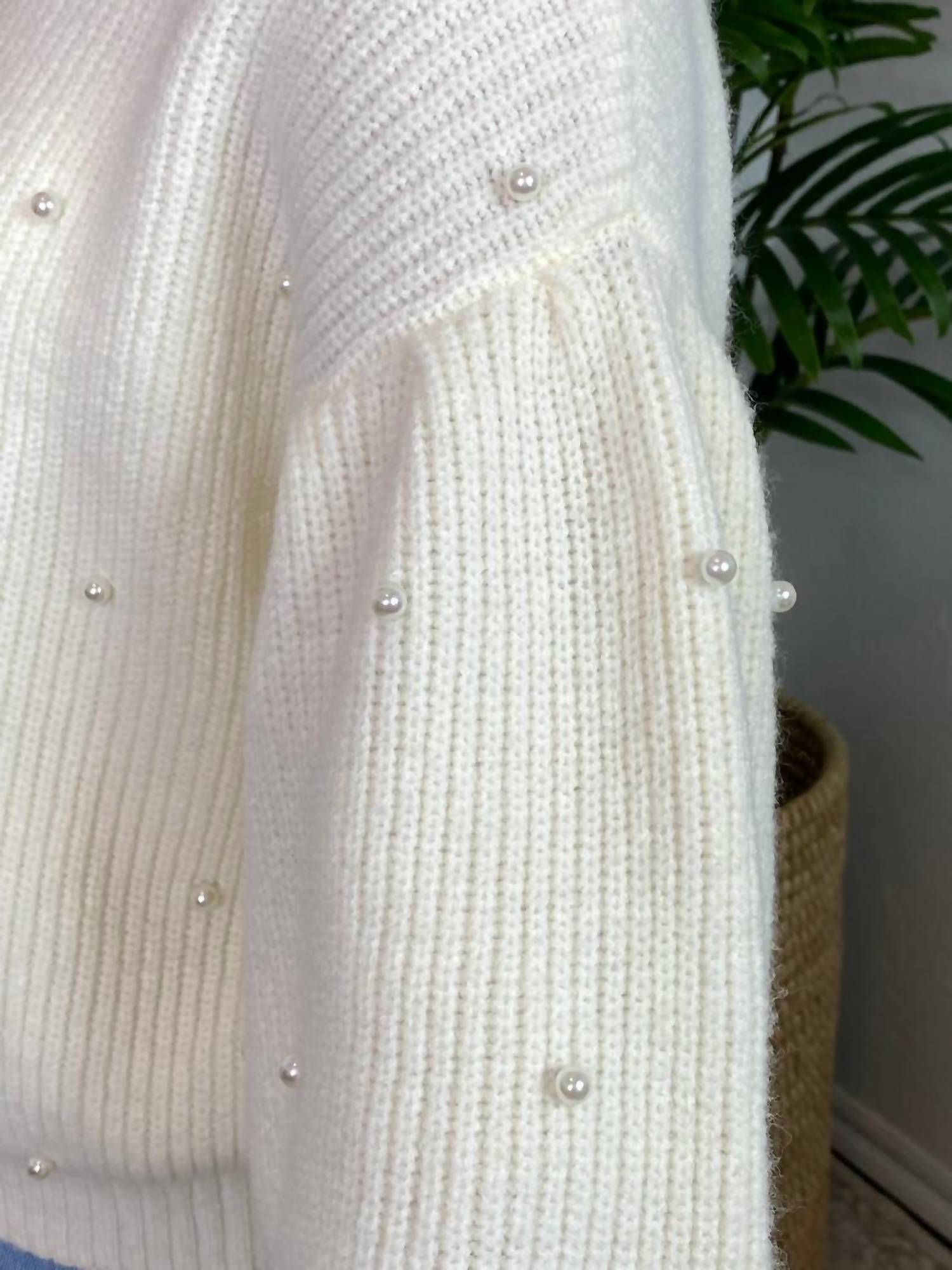 Blu Pepper - Crewneck Sweater With Pearls