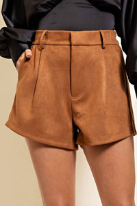 Glam - Sadie High Waisted Suede Shorts