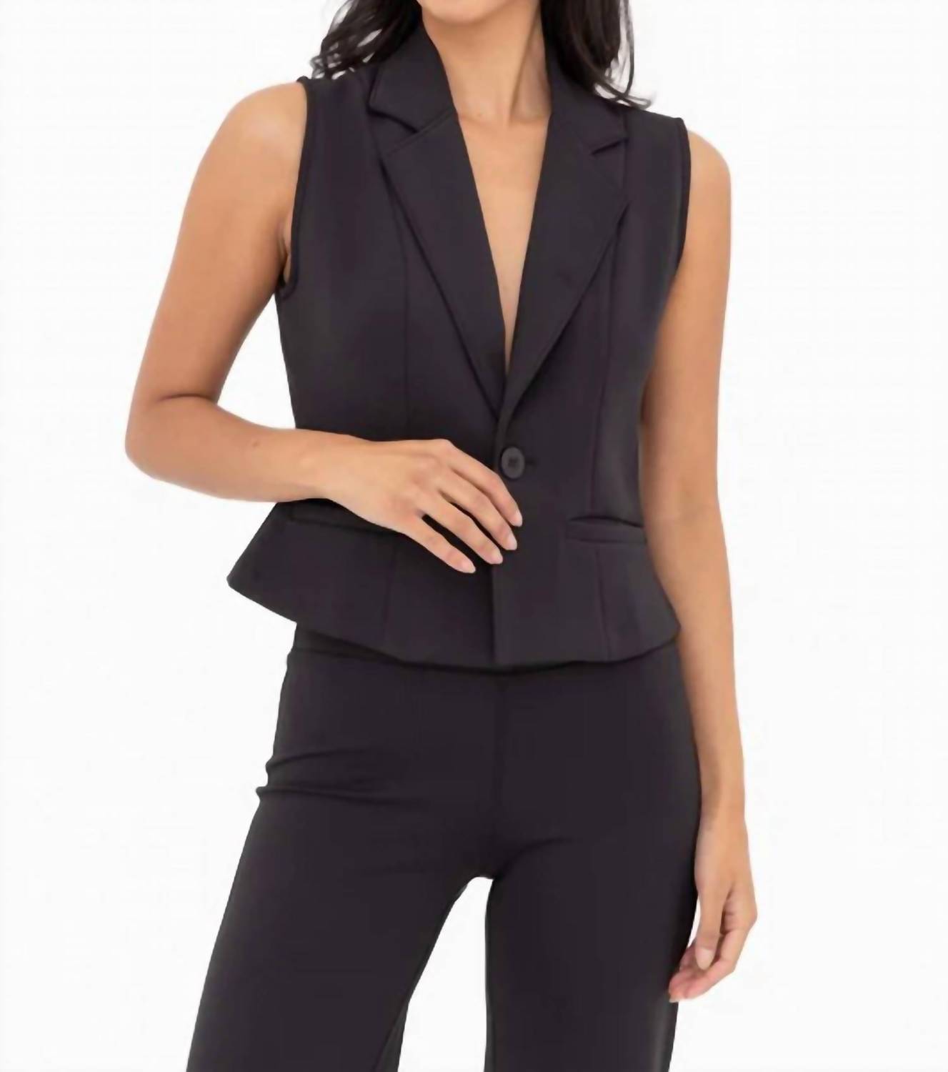 Mono B - Button Down Stretch Vest