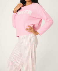 PJ Salvage Feeling Loved Lover Snuggle Sweater in pink - women's sweater - view 4