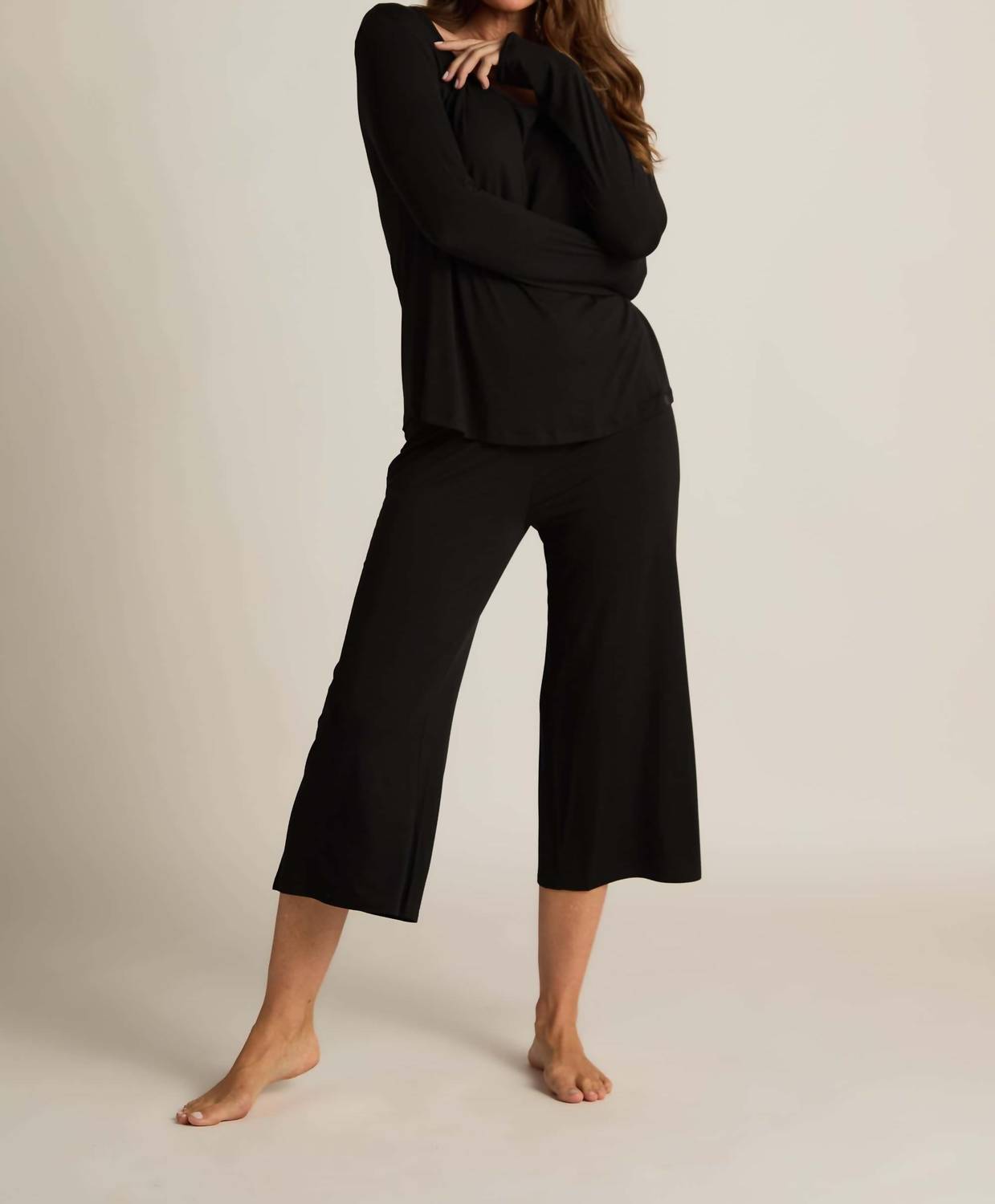 Faceplant Dreams - Wide Leg Capri Pants