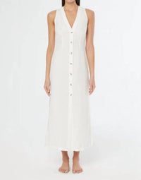 onia Button Down Maxi Dress in white - women's dress