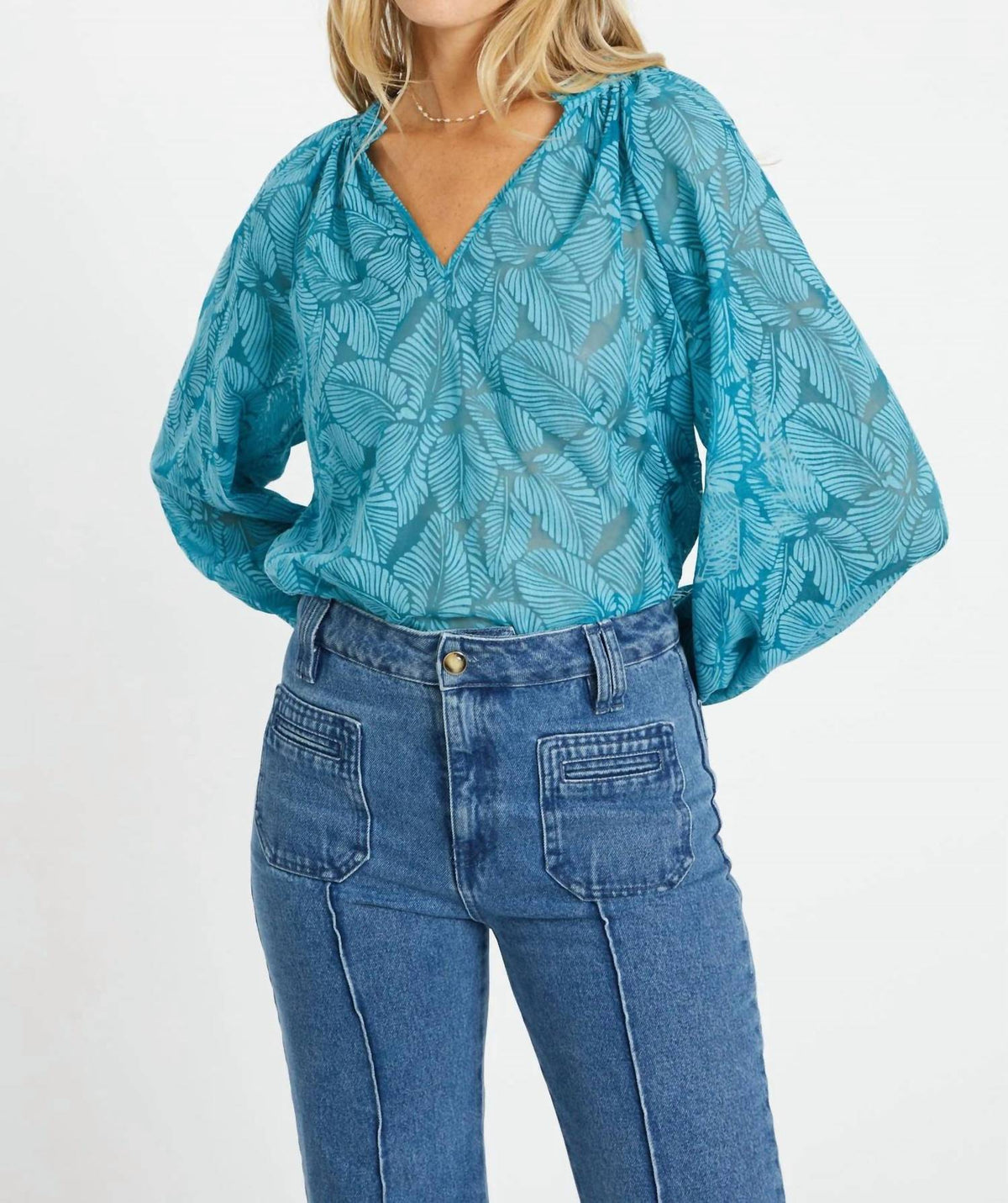 Caballero - Miki V Neck Ruffle Top