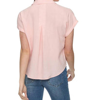 Flags & Anthem Frannie Dolman Shirt in coral - women's long sleeve top - alternate view