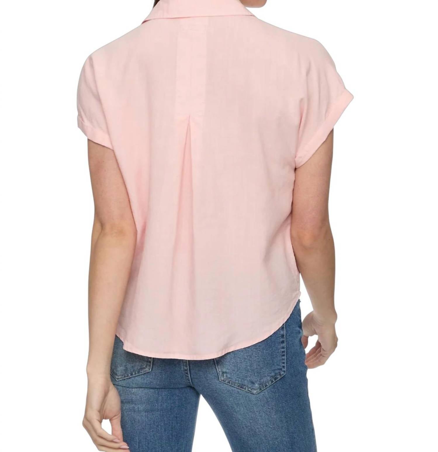 Flags & Anthem Frannie Dolman Shirt in coral - women's long sleeve top - alternate view