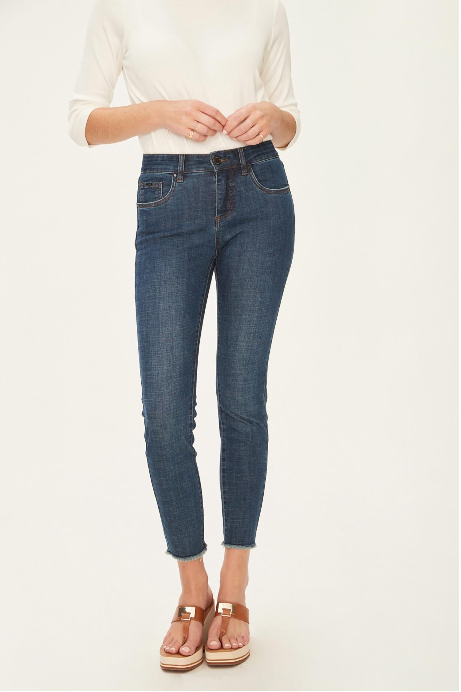 FDJ Christina Slim Ankle Jeans in dark blue - women's jeans