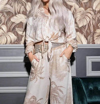 Belle D'Amour - The Linen Luxe Tie Blouse