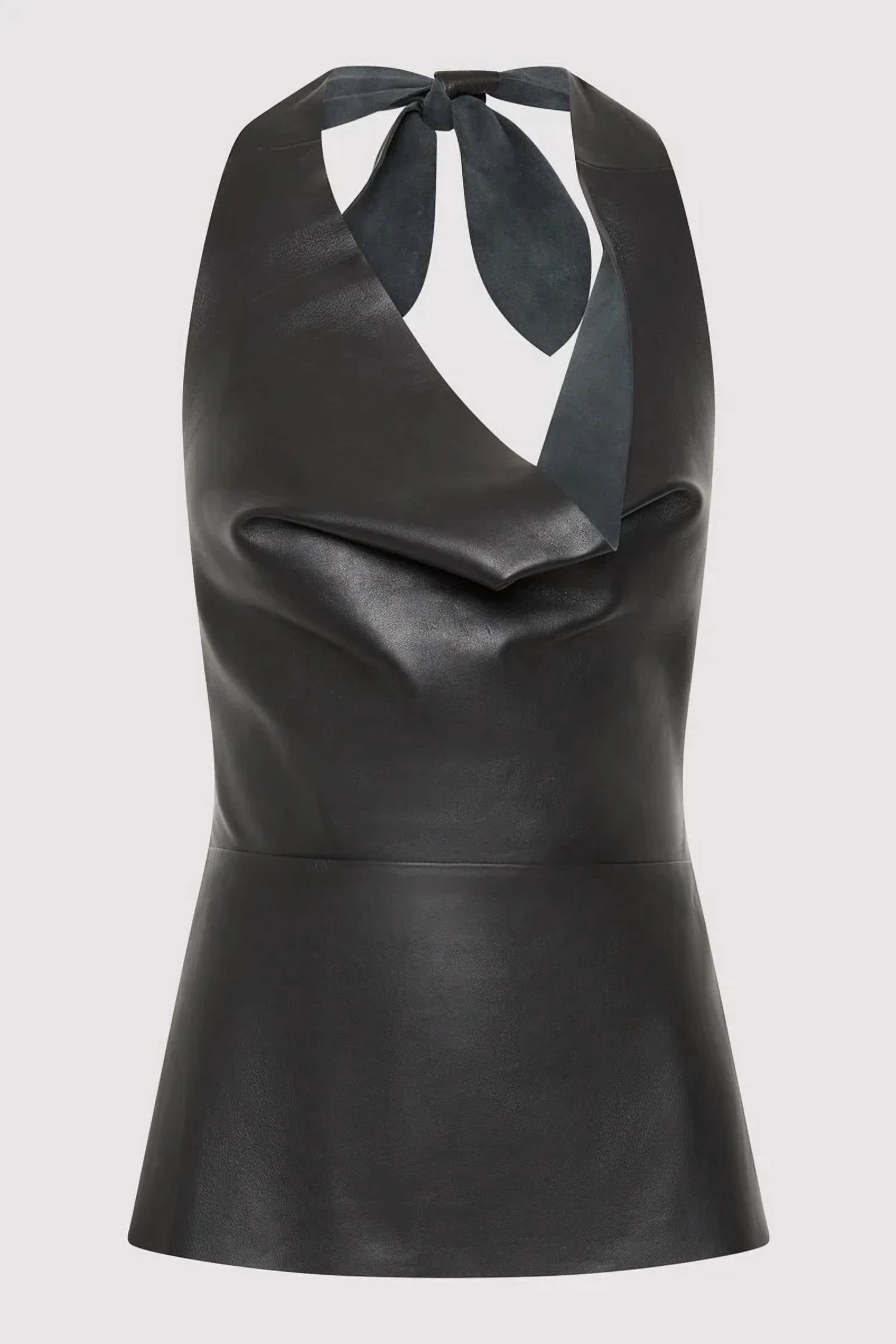 St. Agni - Leather Tie Top