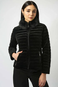 Joseph Ribkoff - Sura Stretch Velvet Puffer Jacket