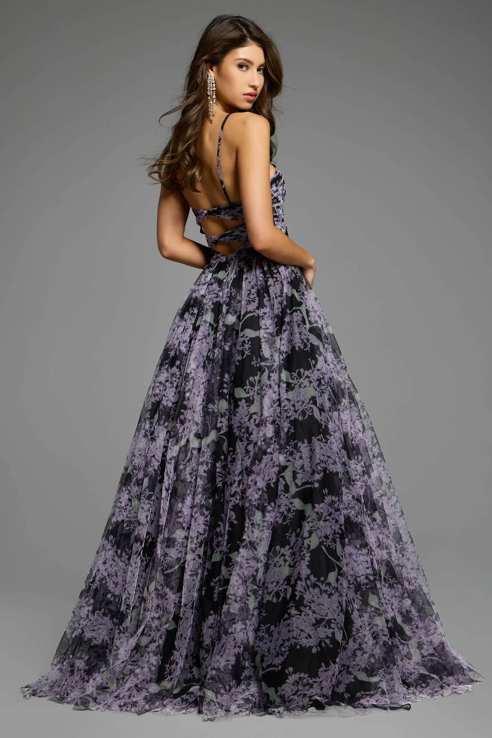Jovani - Floral Print Gown