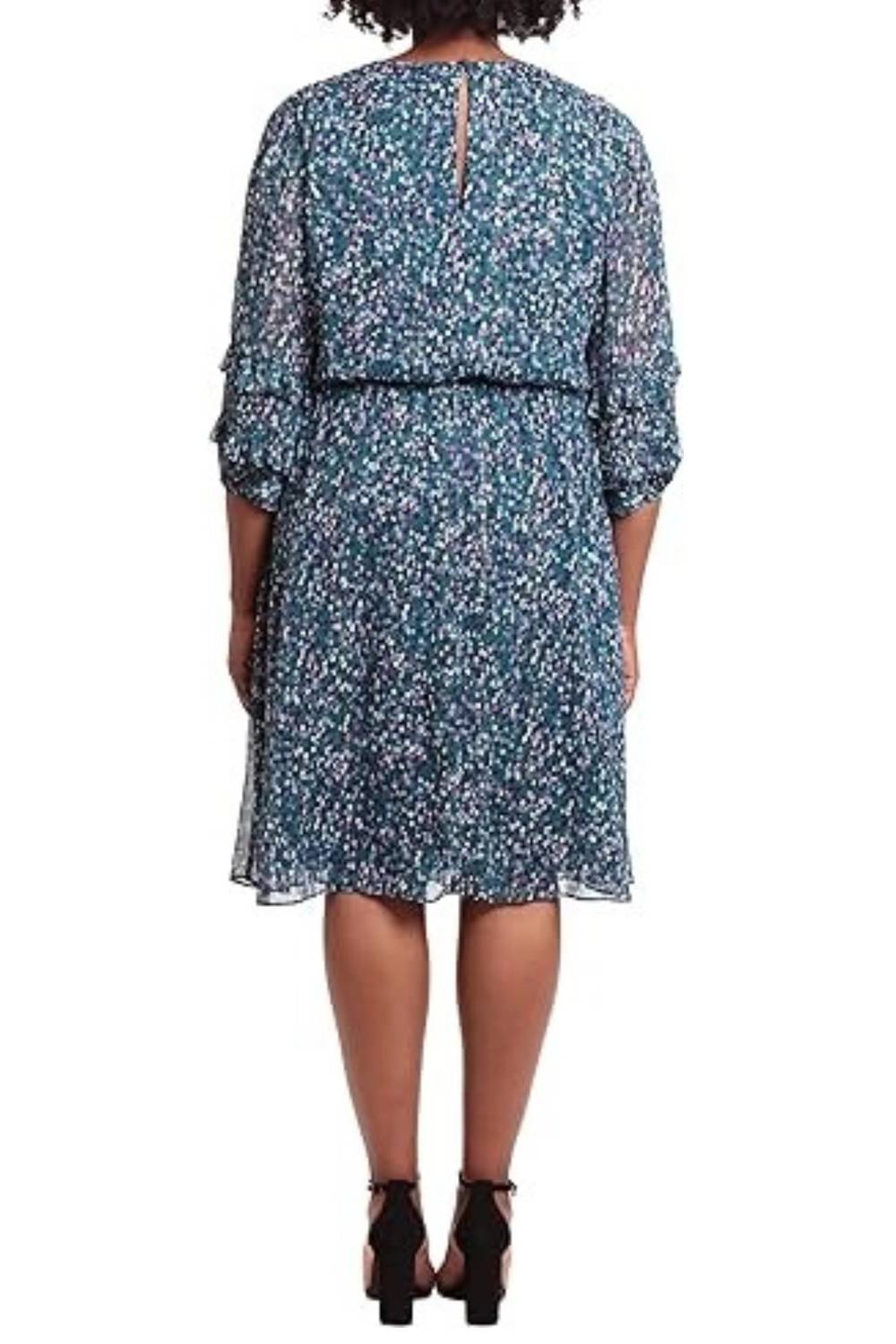 London Times - Quarter Sleeve Abstract Print Dress