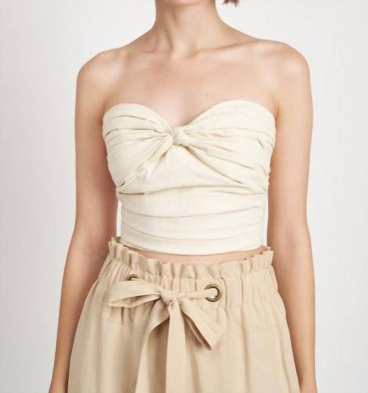 En Saison - Descano Knotted Tube Top