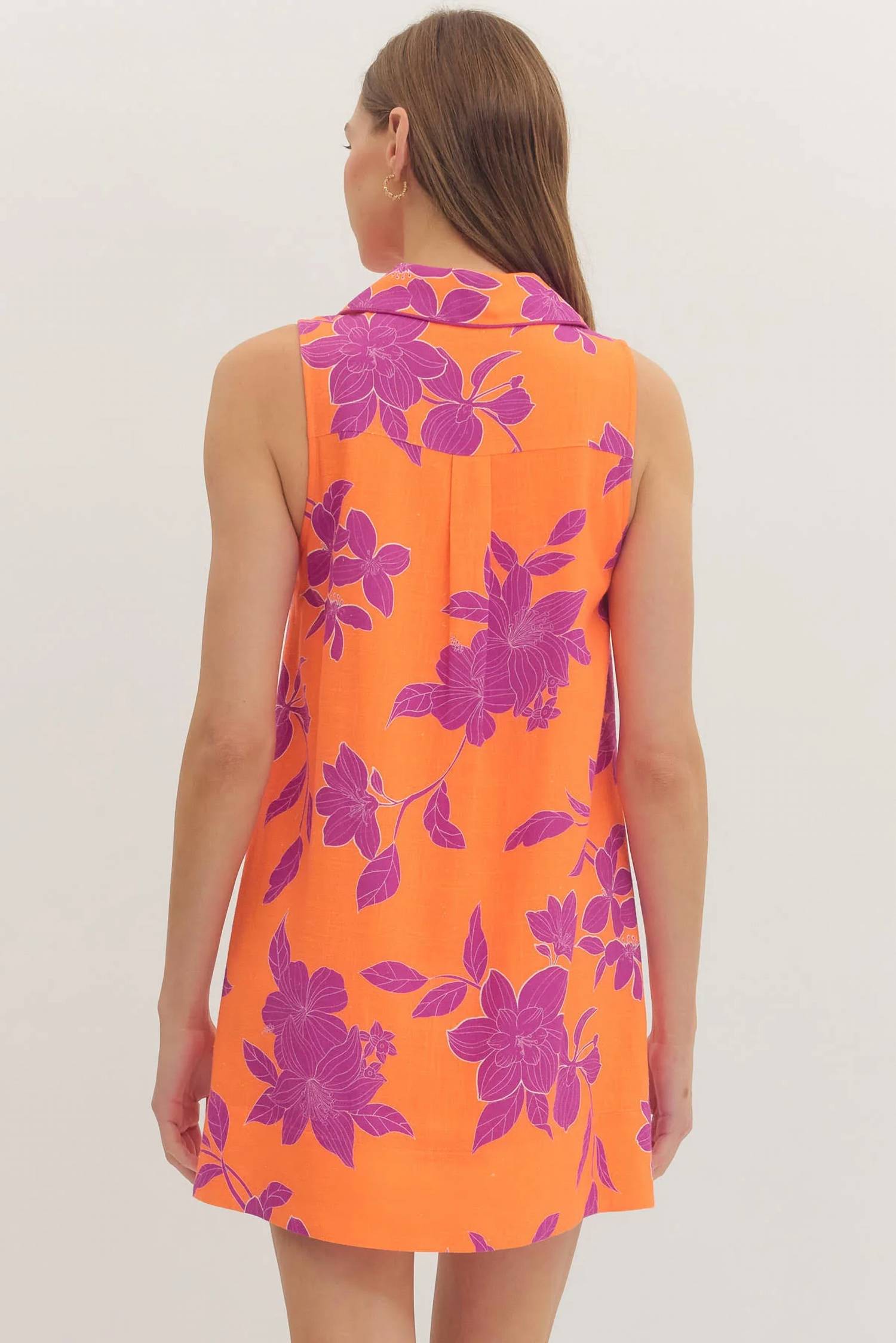 Entro - Floral Collared Shift Dress