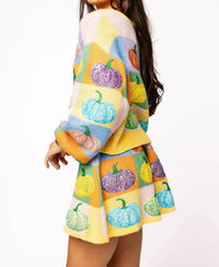 Queen Of Sparkles - Pumpkin Patchwork Long Sleeve Cardigan