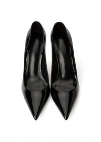 Tony Bianco Women's Anja Pointed Toe Heel in black patent - women's heels - detail view