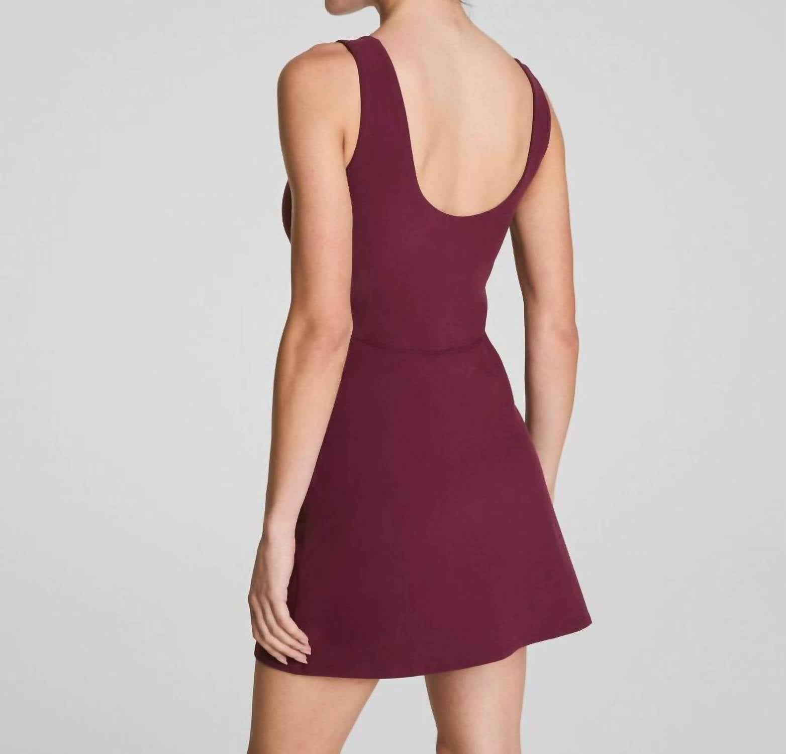 Spanx Onfrom Tank Dress in plum berry - women's dress - detail view