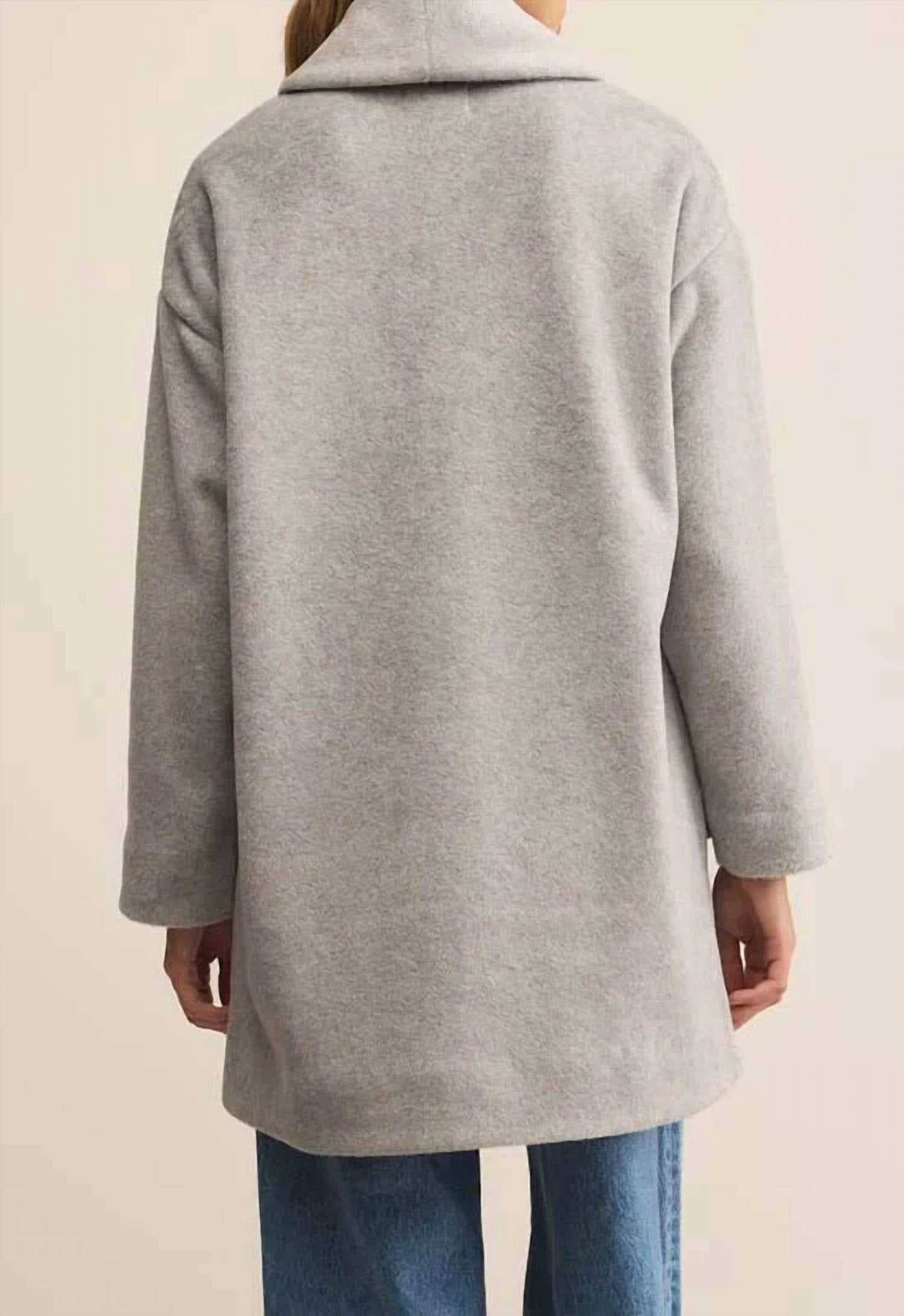 Z Supply Lennon Coat in heather grey - women's jacket - alternate view