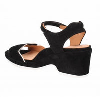 L'amour Des Pieds Women's Marora Suede Sandal in black white - women's sandal - alternate view