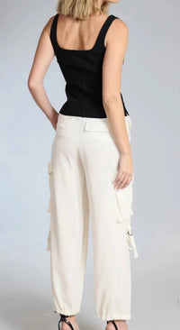 Lola & Sophie - Cupro Twill Cargo Pants